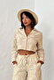 Süzüne Embroidered Shirt - Stone |   F1926 - Stone