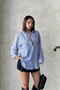 Striped Linen Shirt - Dark Blue |   F1917