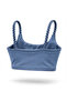 Women's Anthracite Lightly Supported Knitted Strap Padded Sports Bra Bustier - 3