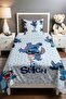 Blue Mischievous Patterned Single Baby Kids Pique Set