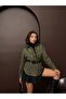 Embroidered Scuba Suede Shirt - Khaki |   F2024 - Khaki - 2