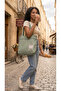 Eco-Friendly Canvas Tote Bag with Butterfly Pattern and "Be" Lettering, Zipper and Pocket - 3