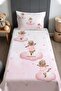 Ballerina Capybaras Patterned Bedspread and Pillowcase