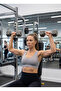 Sports Bra Seamless Laser Cut Wire Free Ribbed Modern Gym Chic Comfortable Bra - 2