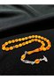 Barley Cut Powder Amber Prayer Beads Dice Yellow Rosary - 2