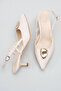 Heeled Women's Shoes - 5 cm Thin Heel Pointed Toe Open Back Stiletto Shoes Leather Patent Leather