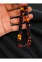 Oval Cut Powder Amber Prayer Beads Yellow Black Moire Prayer Beads - 4