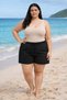 Plus Size Women's Swim Shorts, Beachwear (Slim Fit) - 3