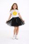 Girl's Heart-Flower-Star T-Shirt Red Tutu Skirt April 23 October 29 Show Outfit Set - 3