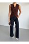 New Season Fleto Pocket Button Detailed Linen Women's Vest 52212022 - 6