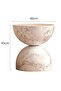 Round End Table Marble Look Side Table Modern Small Coffee Table for Living Room - 7