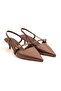 İst F88 Pointed Toe Belt Detailed Hazelnut Heel Stiletto - 3