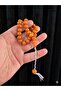 Güleç Natural Stone Omari Master Signed German Crushed Stone Prayer Beads - 9.30X11.30 mm Flat Sphere Cut - 4