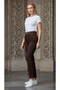 Marnie Brown Lycra Stretchy Mom Super High Waist Mom Jeans