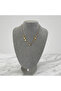 Gold Color Steel Necklace with Charms - 2