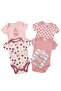 -Printed Babysuit 3-Piece Set with Headbands-Multicolor