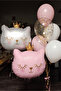 Cat Themed Balloon Set Birthday Party Decoration Pink White