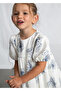 Embroidered Dress for Ages 4-10 - Cream - 2