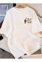 Mini Fun Dog Print Printed Premium Oversize T-Shirt