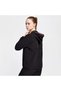 26B-2012 Women's Running Zippered Black Hooded Sweatshirt - 3
