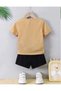 Summer Children's T-Shirt Shorts Unisex (Dog Print with Pro) - 2