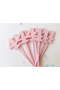 Pink Number 4 Cupcake Topper - Baby Girl 4 Year Old Birthday Cake Decoration Supplies - 5