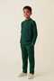 Green 100% Cotton Muslin Fabric Boys' Suit Comfortable Fit Hajj and Umrah Outfit