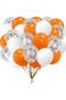 Orange and White Confetti Balloon Set of 15 Party Birthday Decorations