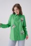 Floral Lace Detailed Regular Fit Woven Shirt Ss26Go0011