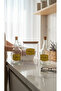 Set of 3 Detergent Jars with Wooden Lids 2000Ml-Glass Softener and Liquid Detergent Bottle 1000ml - 2