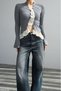 Women's Lace Detailed Buttoned Knitwear Cardigan - 2