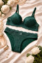 Bra Panty Underwear Set Elegant Lace Detailed Underwire Supported Stylish Padded Bra Panty Set - 7