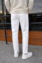 Men's White Boyfriend Fit Jean Pants - 5