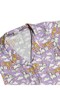 Girl's 100% Cotton Lilac Rabbit Patterned Buttoned Short Sleeve Shorts Interlock Summer Pajama Set - 3
