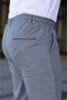 Men's Diagonel Fabric Double Leg Pockets Lace-Up Elastic Waist Shorts - Gray - 2