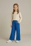 Girl's Cobalt Blue Wide-Leg Pants with Elastic Waist 23 April 29 October Show Outfit - 2