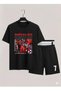 Ronaldo Printed 100% Cotton Crewneck Children's T-Shirt-Shorts Two-Piece Set