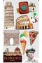 Italy Themed Sticker & Poster Collage 22X30 cm – Pisa, Rome, Florence