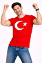 Men's T-Shirt Short Sleeve Crew Neck Moon Star Flag Printed T-Shirt - Red - 4