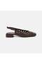 Women's Bitter Brown Laser Cut Detailed Leather Casual Shoes - 2