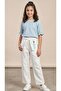 Girl's Linen Trousers White Color with Pockets 6/15 Years