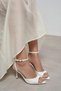 Tania Sedef Satin Ankle Belt Detailed Women's Thin Heeled Shoes