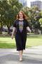 Women's Plus Size Colorful Embroidered Black Dress - 3