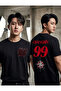Stray Kids Changbin Printed Oversize Black T-Shirt - 3