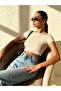 Women's Plain Crop T-Shirt Basic Cotton Lycra - 3