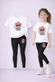 Girl's T-Shirt Leggings Set 100% Cotton Flexible Comfortable Casual Sports Mommy and Daughter Combination