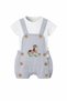 Baby Boy Horse Embroidered Salopet T-Shirt Set - 2