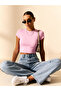 Women's Plain Crop T-Shirt Basic Cotton Lycra - 4