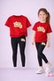Girl's T-Shirt Leggings Set 100% Cotton Flexible Comfortable Casual Sports Mommy and Daughter Combination