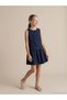 Lcw kids indigo bow detailed girl's jean dress